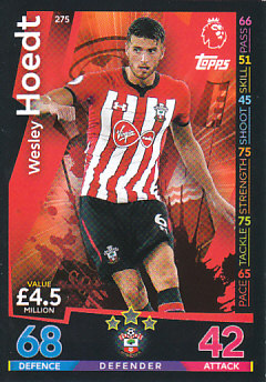 Wesley Hoedt Southampton 2018/19 Topps Match Attax #275